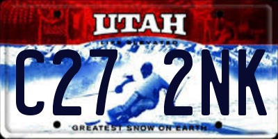 UT license plate C272NK