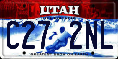 UT license plate C272NL