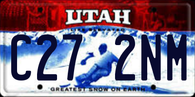 UT license plate C272NM