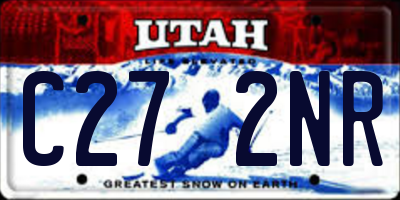 UT license plate C272NR