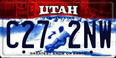UT license plate C272NW