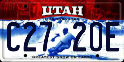 UT license plate C272OE