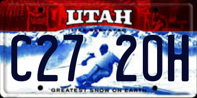 UT license plate C272OH
