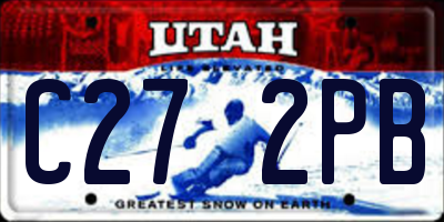 UT license plate C272PB