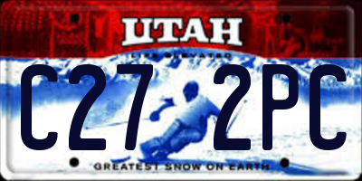 UT license plate C272PC