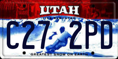 UT license plate C272PD