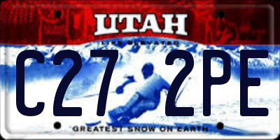 UT license plate C272PE