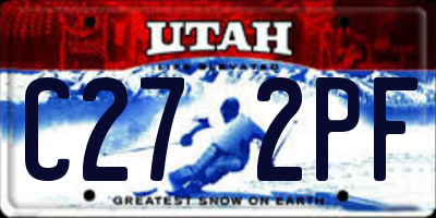 UT license plate C272PF