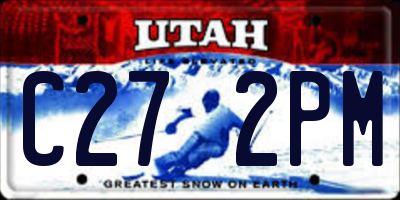 UT license plate C272PM