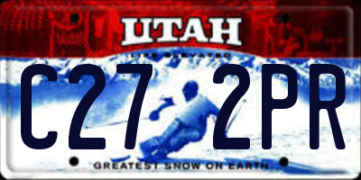 UT license plate C272PR