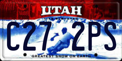 UT license plate C272PS
