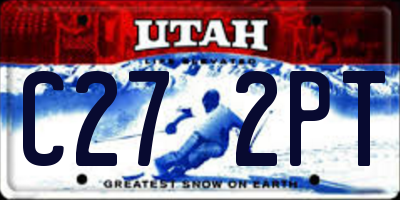 UT license plate C272PT