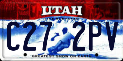 UT license plate C272PV