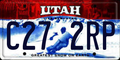 UT license plate C272RP