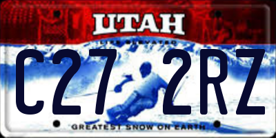 UT license plate C272RZ