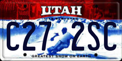 UT license plate C272SC