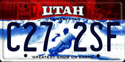 UT license plate C272SF