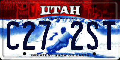 UT license plate C272ST