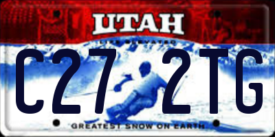 UT license plate C272TG