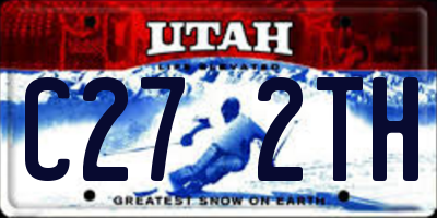 UT license plate C272TH