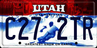 UT license plate C272TR