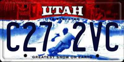 UT license plate C272VC