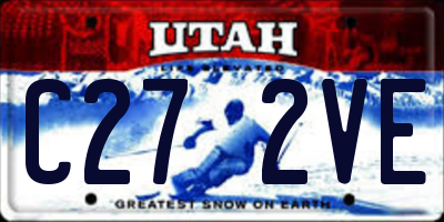 UT license plate C272VE