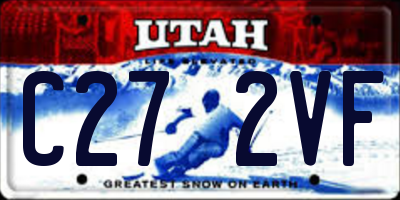 UT license plate C272VF
