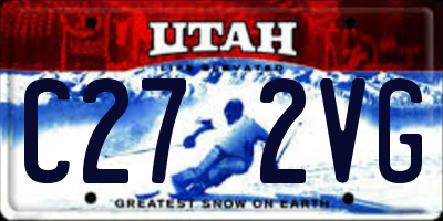 UT license plate C272VG