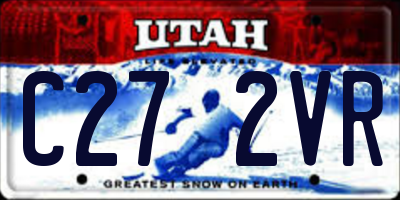 UT license plate C272VR