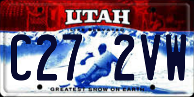 UT license plate C272VW