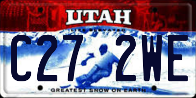 UT license plate C272WE
