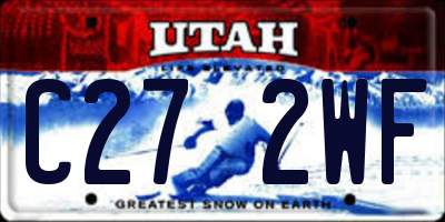UT license plate C272WF