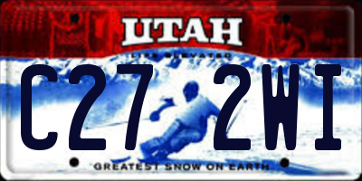 UT license plate C272WI