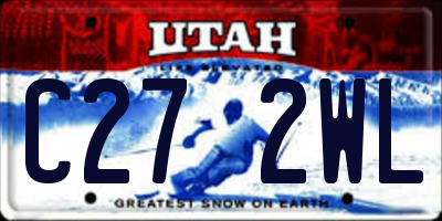 UT license plate C272WL