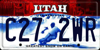 UT license plate C272WR