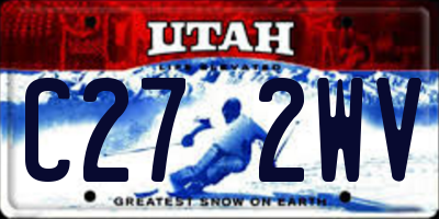 UT license plate C272WV