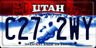 UT license plate C272WY