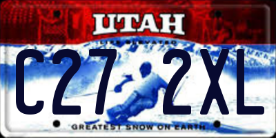 UT license plate C272XL