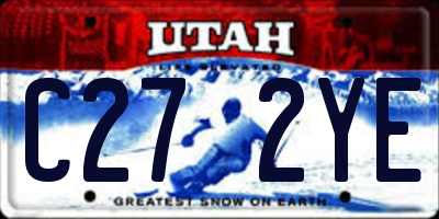 UT license plate C272YE