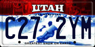 UT license plate C272YM