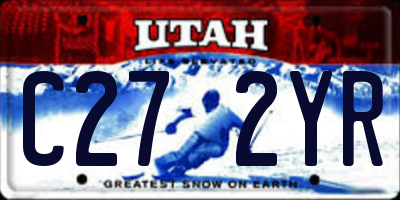 UT license plate C272YR