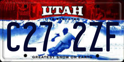 UT license plate C272ZF