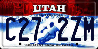 UT license plate C272ZM