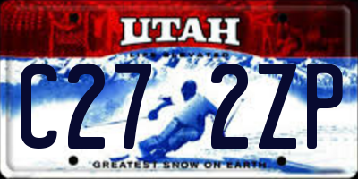 UT license plate C272ZP