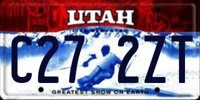 UT license plate C272ZT