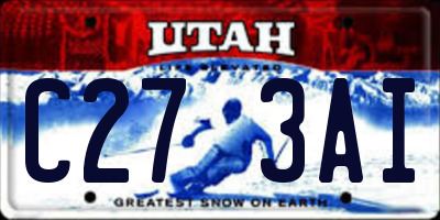 UT license plate C273AI