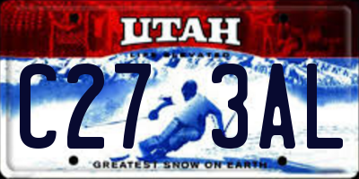 UT license plate C273AL