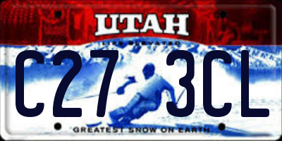 UT license plate C273CL