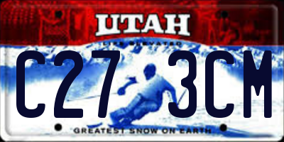 UT license plate C273CM